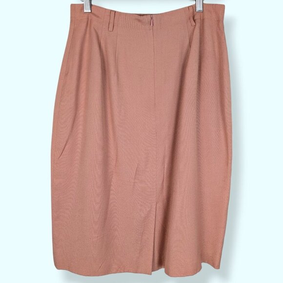 Vintage Talbots Peach Viscose Rayon Skirt - Picture 5 of 7
